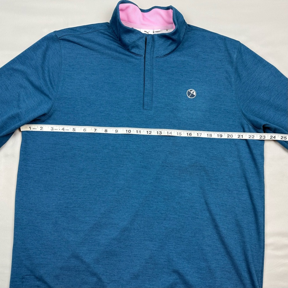 Puma Arnold Palmer Mens 1/4 Zip Pullover Sz Large Blue/Pink C4 - Picture 7 of 8